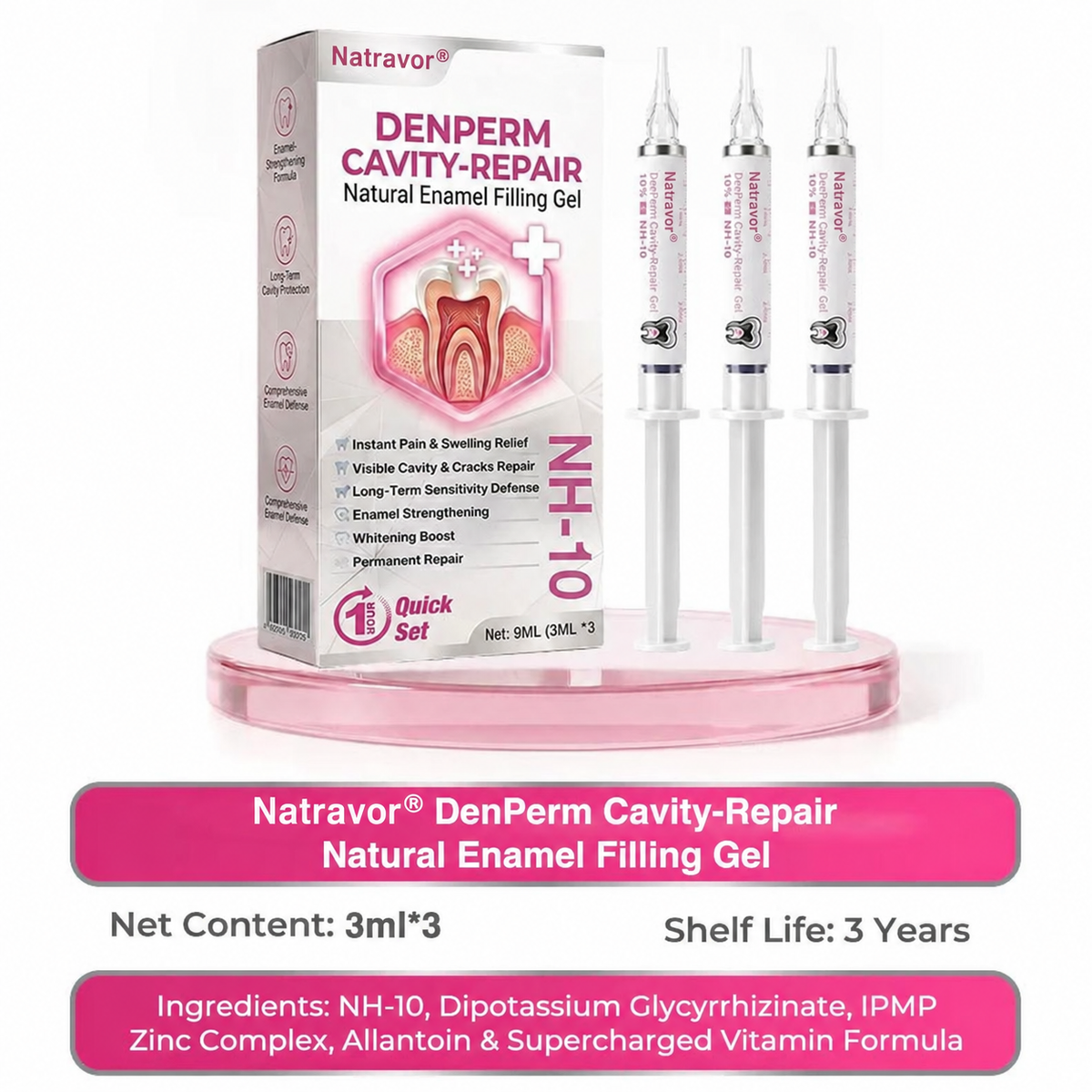 Natravor® DenPerm Cavity-Repair Natural Enamel Filling Gel