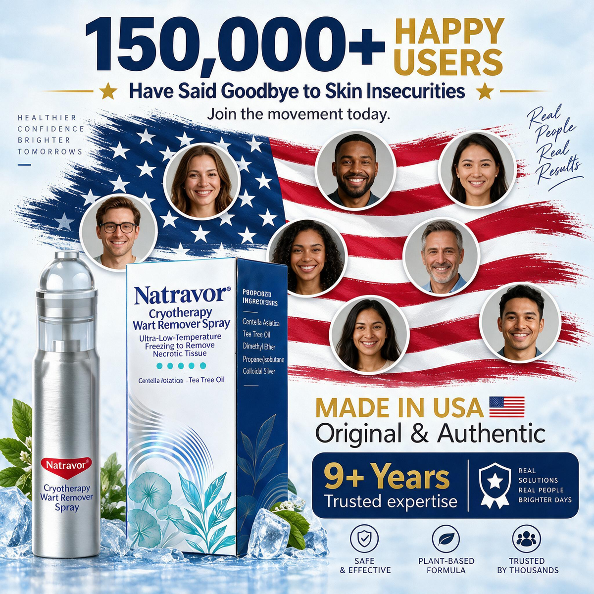 Zero Pain💎Natravor® Cryotherapy Wart Remover Spray（Botanical Extracts · Advanced Cryotherapy Technology · Targeted Care for Warts & Skin Bumps）